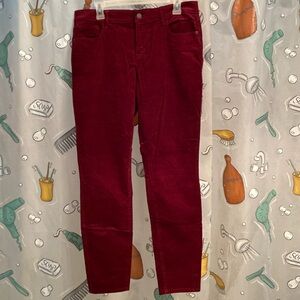 Old Navy Rockstar Mid Rise corduroy jeans, size 12, winter wine/burgundy.